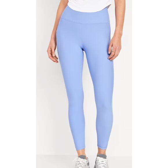 Old Navy Womens Blue High Waisted PowerSoft 7/8 Pocket Active Leggings XL NEW - Picture 1 of 7
